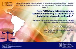 URL - Foro: El Sistema Interamericano de DDHH y su incidencia en los Estados (8 marzo 2012)