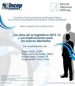 INCEP Tardes de Debate - Los retos de la legislatura 2012-2016 (17 nov. 2011)