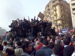 Demonstranten auf dem Tahrir-Platz in Kairo