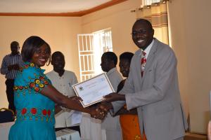 Awarding certificates to participants