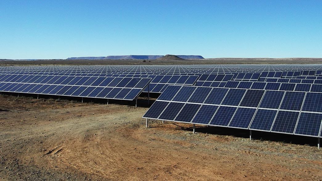 Ein Solarpark in Karoo.
