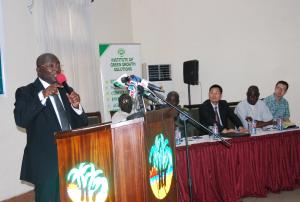 Dr. Bawumia, Vizepraesident, erlaeutert die Plaene der neuen Regierung Ghanas in Bezug auf Umwelt und Wirtschaft