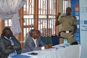 District Police Commander, Sheema contributing to the discussion