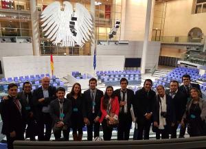 Die Delegation mit Kristin Wesemann im Deutschen Bundestag