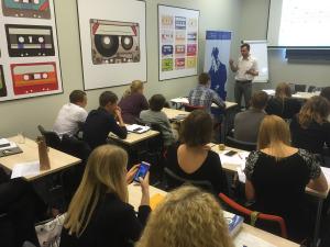 Teilnehmerpräsentation während des 5. Workshops des KAS-Martens Centre Discussion Club am 26. August 2016 in Vilnius.