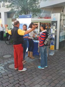 Tag der Demokratie - Kathrin Keller. Infostand Freiburg