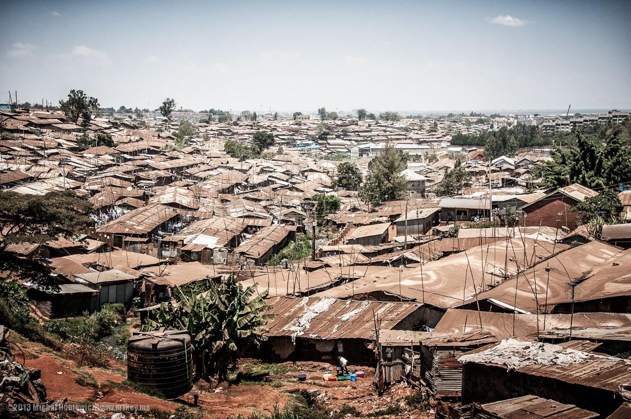 Kibera Slum in Nairobi, Kenia