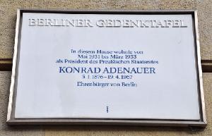 Adenauer-Gedenktafel Landwirtschaftsministerium Berlin