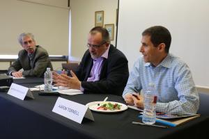 MdB Matthias Zimmer, Edward Learner, Aaron Tornell, both UCLA Professors