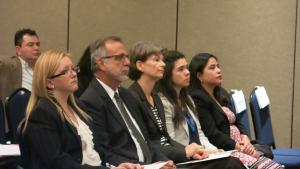 (izq)Representante de la Unión Europea, Iván Velásquez Comisionado de la CICIG, y Annette Schwarzbauer Representante KAS Guatemala y Honduras