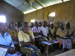 women during a workshop in Kodedema Village, Busia, Kenya