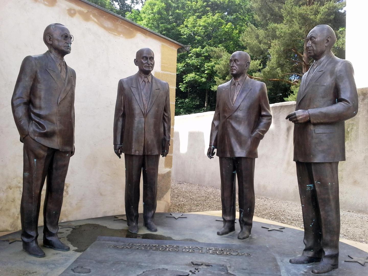 Alcide De Gasperi, Robert Schuman, Jean Monnet, Konrad Adenauer