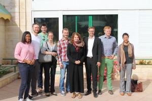 Der RCDS Vorstand mit Dr. Heyn, Leiter der KAS Ramallah und Evelyn Gaiser, Mitarbeiterin der KAS Jerusalem.