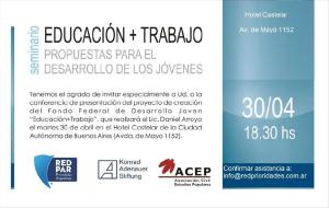 Flyer: Educación + Trabajo