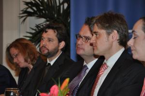 Dr. Günter Krings MdB led the discussion on sutainable energy policy in Germany (center of the picture). On his sides are Dr. Lars Hänsel, Director of the Konrad Adenauer Stiftung and Michael Mehling, Director of the Ecologic Institute who co-hosted the event.