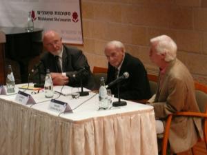 Gemeinsame Veranstaltung der Israelisch-Deutschen Juristenvereinigung und der KAS am 4. November 2011 in Jerusalem: „50 Jahre Eichmann-Prozess“ - Panel mit Michael Mertes, Gabriel Bach, Moshe Zimmermann