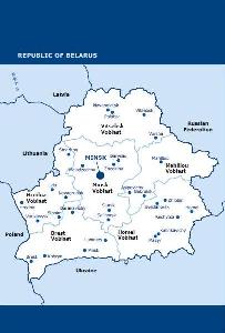 Map of the Republic of Belarus