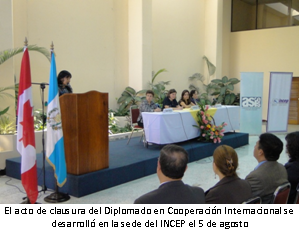 ASIES-INCEP: Clausura Diplomado de Cooperación Internacional