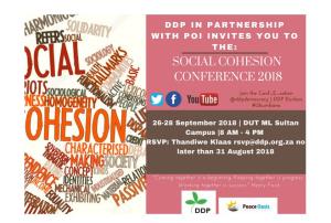 Invitation DDP Social Cohesion Conference