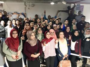 Impression from the GeeXelerator hackathon in Gaza