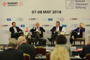 Dr. Micha'el Tanchum, The Harry Truman Inst., Prof. Dr. Mitat Çelikpala, Kadir Has Univ., Thomas Bareiss, Parliamentary State Secretary, Ministry for Economic Affairs and Energy, Ahu Özyurt, CNN Türk