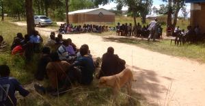 Participants during the Kazomba Village community awareness campaign in Malawi