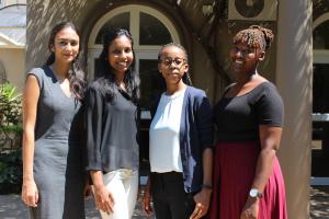 New Scholars from left: Cayley Clifford, Genevieve Savary, Zinhle Ngidi, Kate Mlauzi