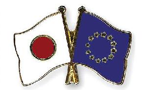 eu and japanese flag