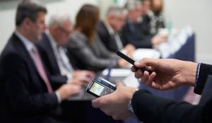 Symbolbild einer Pressekonferenz in Sofia, Bulgarien | © Europarat / Flickr / CC BY-ND 2.0