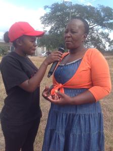 Radio interview with female participant at Mfiri Village Community Outreach, Midlands-Zimbabwe