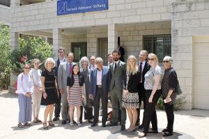 Group picture in front of the Country Office Palestinian Territories in Ramallah.