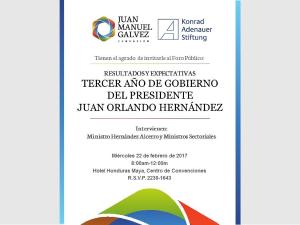 Invitacion - "Trecer Año de Gobierno del Presidente Juan Orlando hernandez"