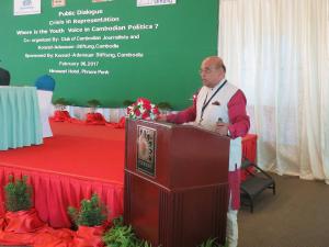 Dr Sandeep Shasrti, Pro Vice Chancellor of the Jain University and Director, Centre for Research in Social Sciences and Education, Bangalore presenting at public panel