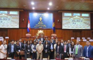 Group photo with H.E. Soksan Hing, Deputy Secretary General of National Assembly, Kingdom of Cambodia and KASYP alumnus