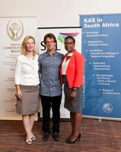 Christina Teichmann (KAS), Mark Heywood (Section 27)and Phephelaphi Dube (CFCR)