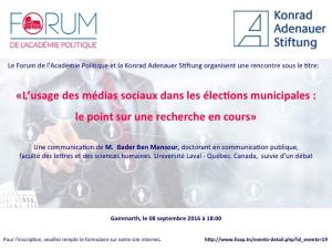 L’usage des médias sociaux dans les élections municipales : le point sur une recherche en cours