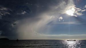 Changeable weather off the Cambodian coast