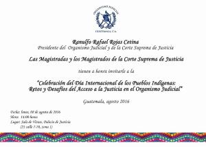 INVITACIÓN ORGANISMO JUDICIAL