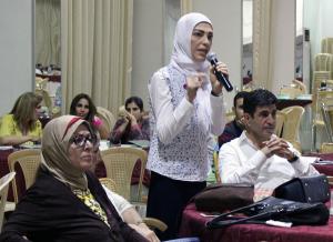 Activists participating in the panel discussion