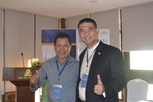 Mayor Democrito Diamante of Tuburan, Cebu, Philippines and Mayor Syahrir of Jambi City, Indonesia.
