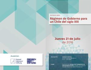 Seminario "Régimen de Gobierno para un Chile del siglo XXI" el 21 de Julio