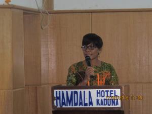 Ngozi Ekeoba, director general of NOA, during her speech at the Town Hall Meeting in Kaduna