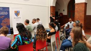 Audience at Discourse Cafe