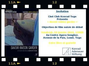 Invitation Ciné Club Konrad Togo 29.01.15