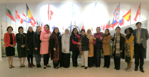 AWP Members at NATO with Lt. Colonel Chizu Kurita, Advisor to Women, Peace and Security, Office of the Secretary General and Ms. Antonia Szilard, Engagements Section, Public Diplomacy Division