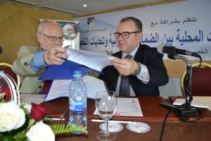 Helmut Reifeld, Représentant résidant de la KAS au Maroc, Khalid Trabelsi, Président ONDE