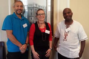 Left-hand: Dr Nicholas King, Independent Global Change Analyst.\r\nAt centre: Tracey Davies, Programme Head: Corporate Accountability & Transparency, Centre for Environmental Rights.\r\nRight-hand: Sinegugu Zukulu, Programme Manager: Umzimvubu Landscape, Conservation South Africa.