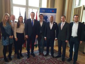 Vertreter der Jungen Union Deutschlands, der KAS und der Christlich-Demokratischen Jugend Slowakeis am 24. März 2015 in Bratislava