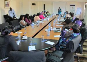 Medientraining für weibliche Politiker, organisiert durch die Konrad-Adenauer-Stiftung am 3. und 4. Dezember 2014 in Abuja, Nigeria.
