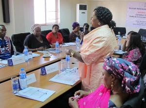 Medientraining für weibliche Politiker, organisiert durch die Konrad-Adenauer-Stiftung am 3. und 4. Dezember 2014 in Abuja, Nigeria.